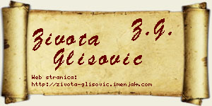 Života Glišović vizit kartica